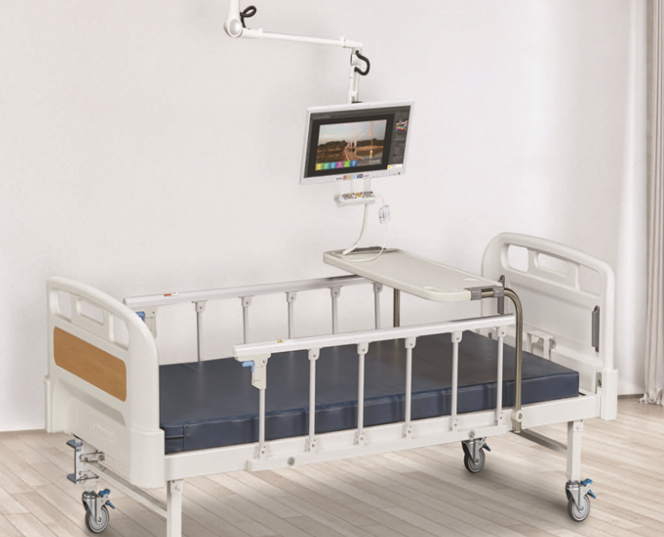 최첨단 병원 병상 미디어 환경